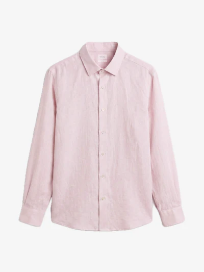 Light Quartz Luxe 100% Pure Linen Shirt