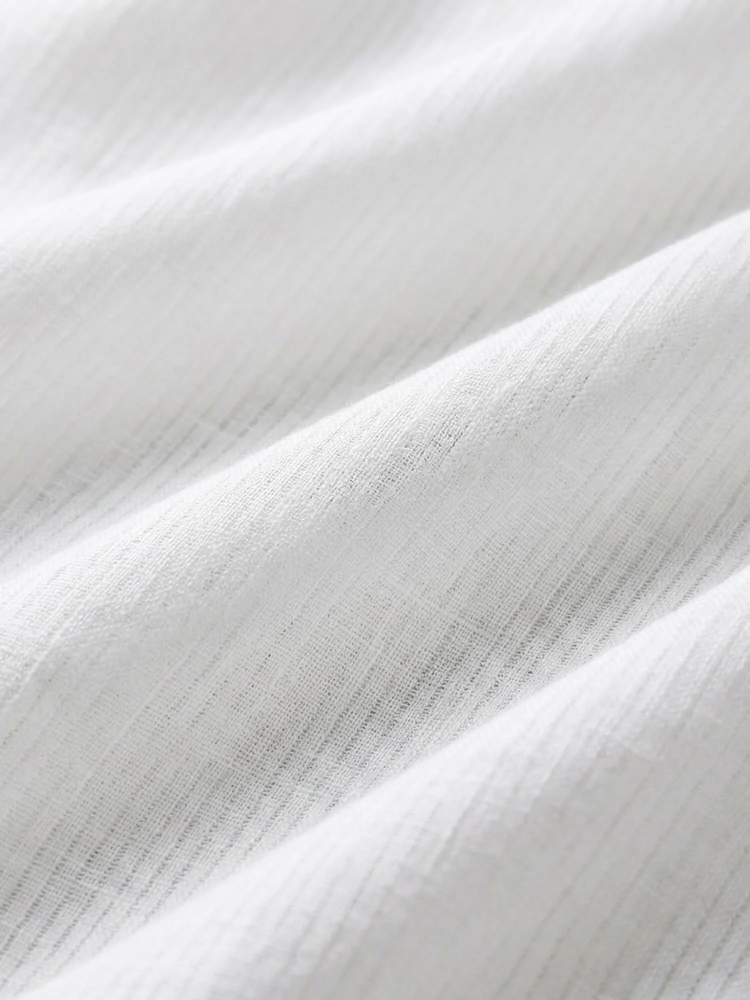 White Self Striped 100% Pure Linen Classic