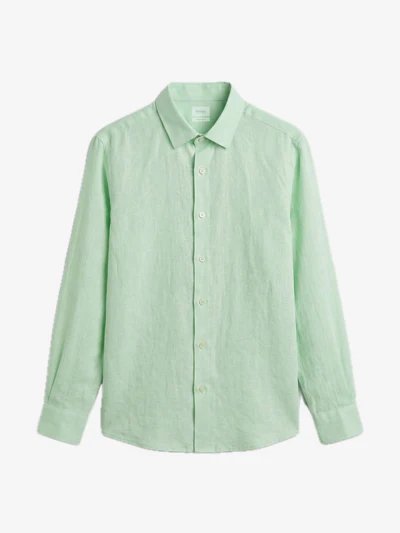 Light Sage Luxe 100% Pure Linen Shirt