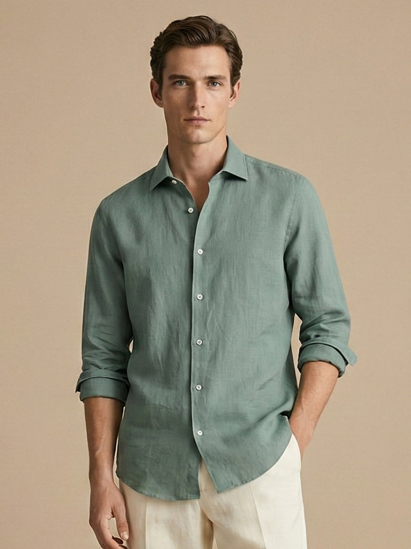 Sage Green 100% Pure Linen Fabric