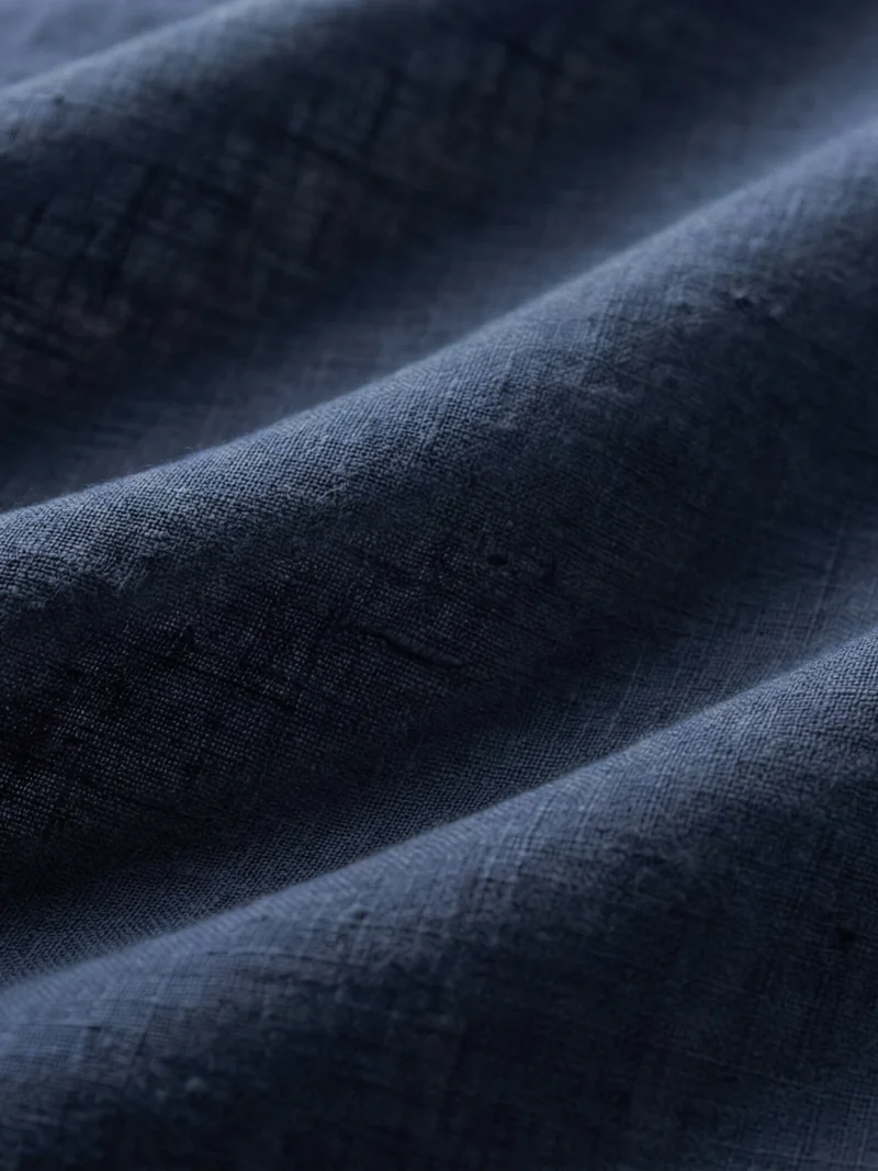 Navy 100% Pure Linen Safari Fabric