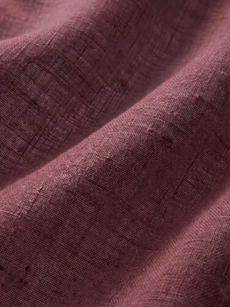 Vintage Plum 100% Pure Linen Fabric